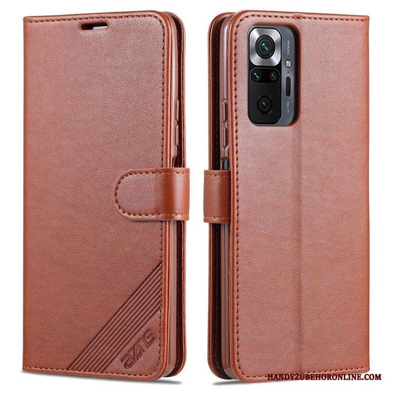 Folio-fodral Xiaomi Redmi Note 10 Pro Azns Konstläder
