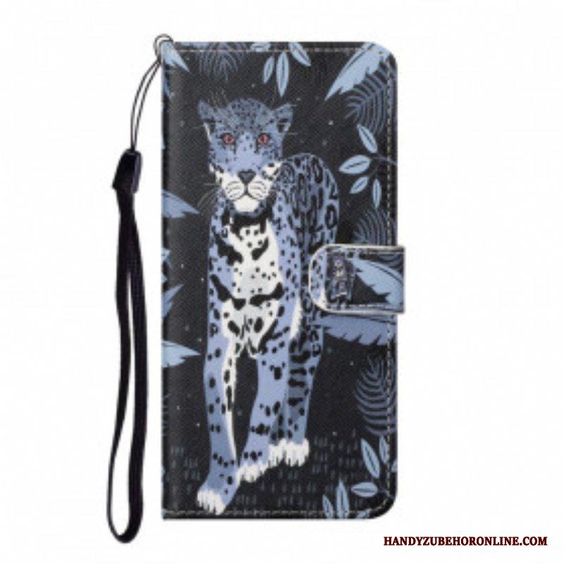 Folio-fodral Xiaomi Redmi Note 10 Pro Med Kedjar Strappy Leopard