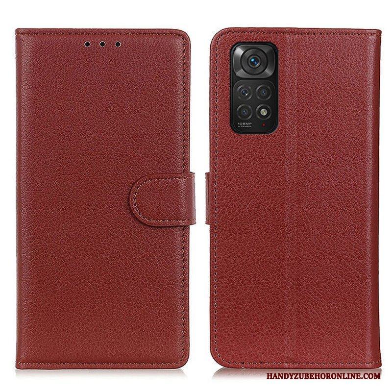Folio-fodral Xiaomi Redmi Note 11 / 11S Traditionellt Litchi