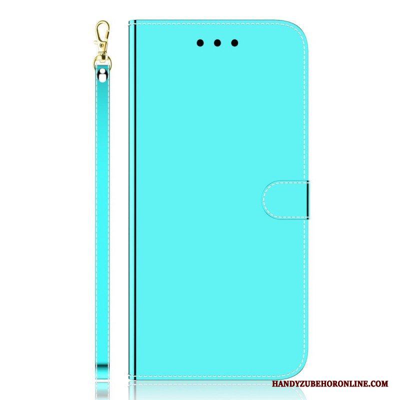 Folio-fodral Xiaomi Redmi Note 11 Pro Plus 5G Spegelskydd I Konstläder