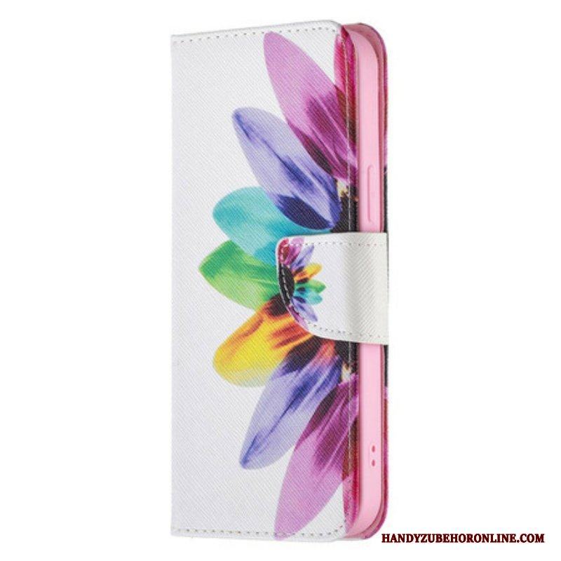 Folio-fodral iPhone 13 Pro Max Akvarell Blomma