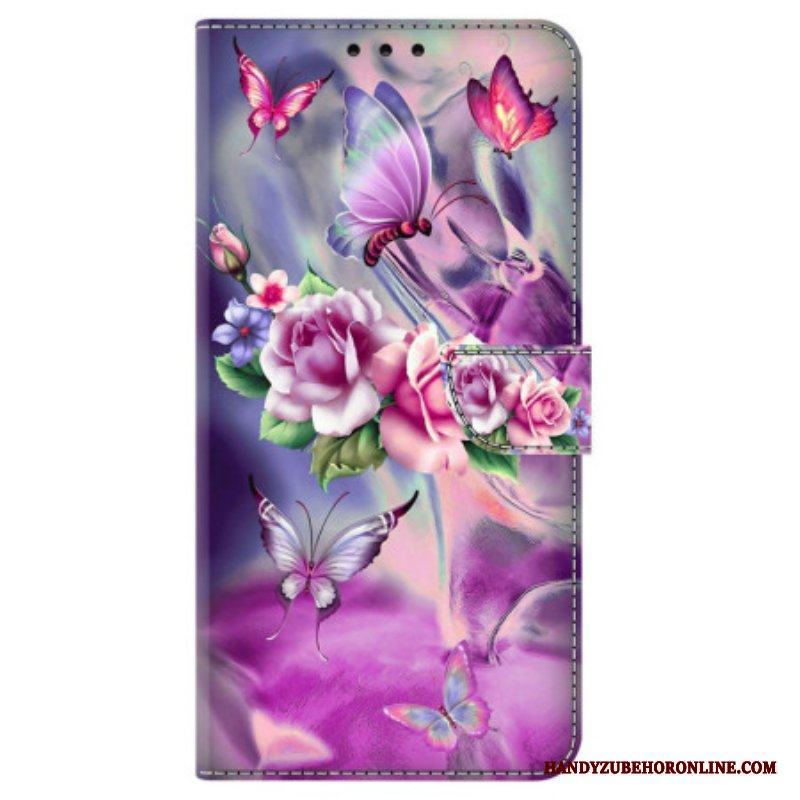 Folio-fodral iPhone 15 Pro Vackra Blommor