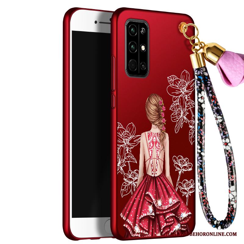 Honor 30s Fallskydd Silikon Fodral Skal Telefon Kreativa Röd All Inclusive