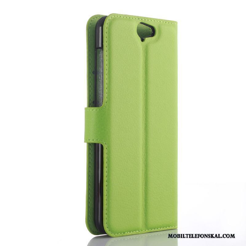 Htc One A9 Skal Telefon Skydd Läderfodral Support Plånbok Mobil Telefon Grön
