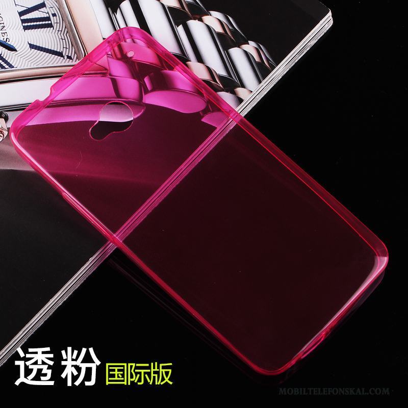 Htc One M7 Rosa Mjuk Transparent Mobil Telefon Stor Skal Slim