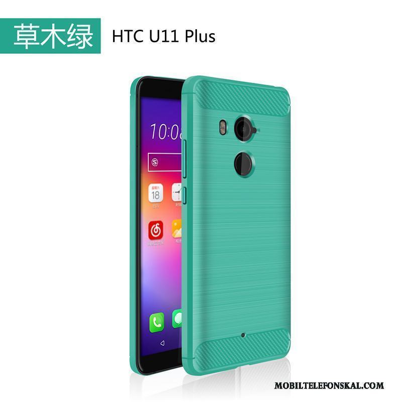 Htc U11+ Fallskydd Grön Skal Telefon Kreativa Mjuk Fodral Silikon