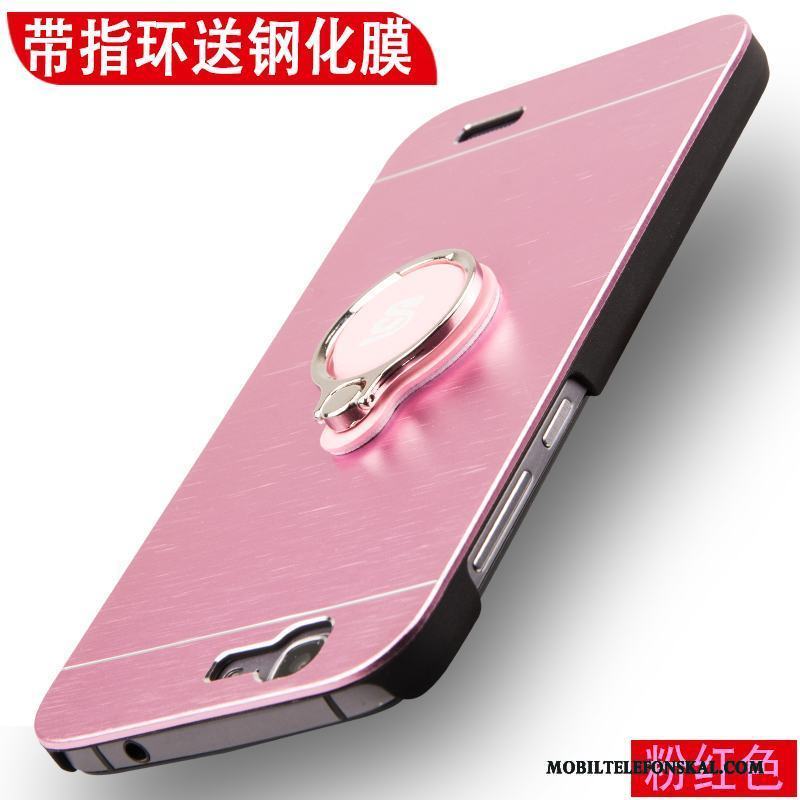 Huawei Ascend G7 Skal Skydd Fodral Telefon Nubuck Fallskydd Rosa