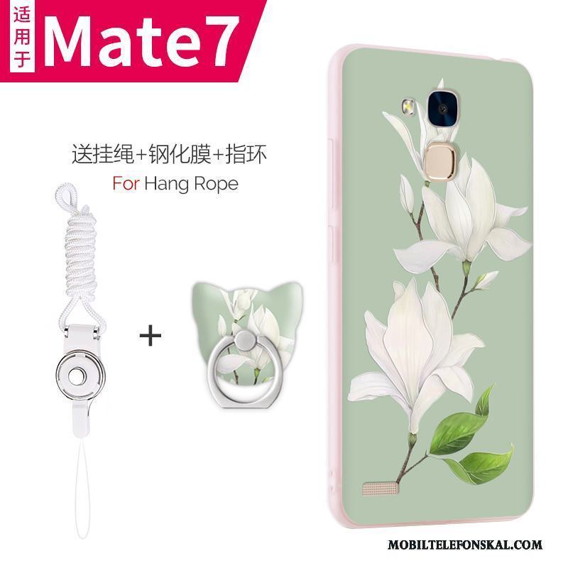 Huawei Ascend Mate 7 Skydd Fodral All Inclusive Skal Telefon Slim Grön Silikon