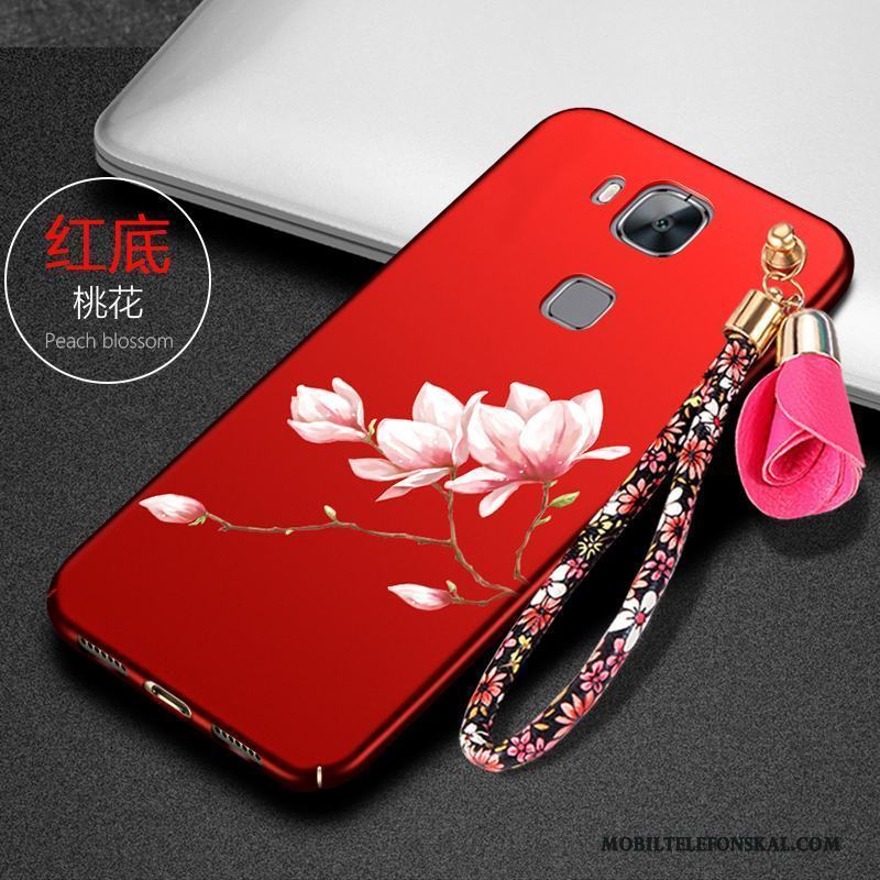 Huawei G7 Plus Fodral All Inclusive Fallskydd Röd Silikon Skal Telefon Trend