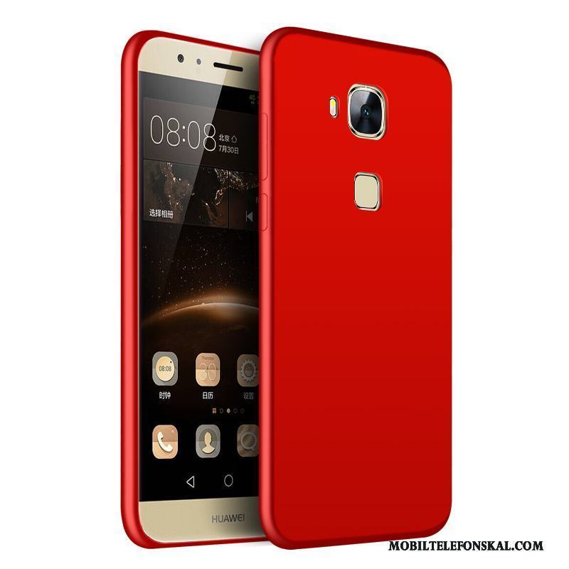 Huawei G7 Plus Fodral Skal Röd Skydd Trend Mjuk Nubuck