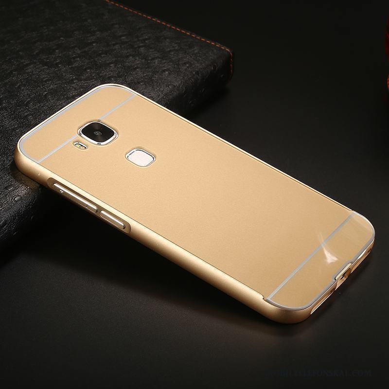 Huawei G7 Plus Guld Skal Hård Skydd Telefon Fodral Metall