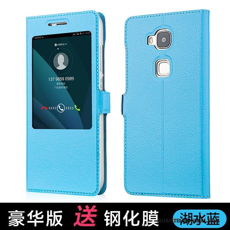 Huawei G7 Plus Mobil Telefon Ljusblå Täcka Mesh Skal Telefon Skydd Fodral