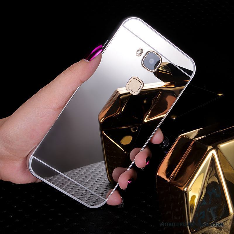 Huawei G7 Plus Skal Telefon Fodral Silver Metall Frame Spegel