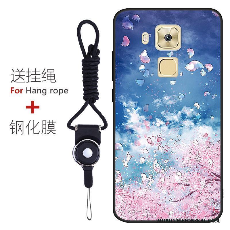 Huawei G9 Plus Anpassa Skydd Mjuk All Inclusive Skal Telefon Nubuck Ljusblå