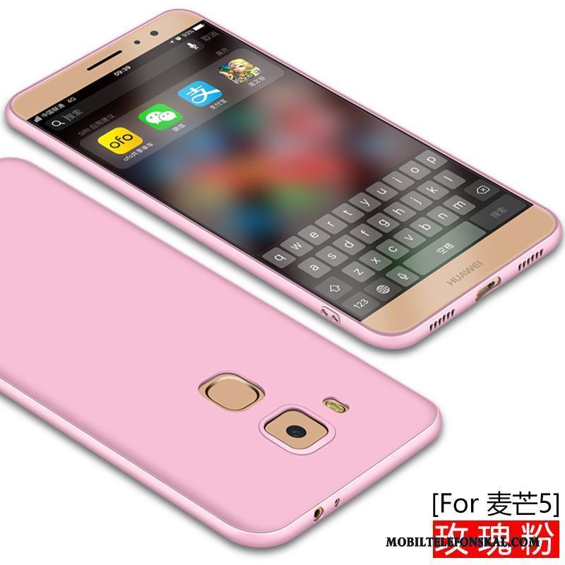 Huawei G9 Plus Skydd Nubuck Silikon Rosa Mjuk Skal Telefon Fallskydd