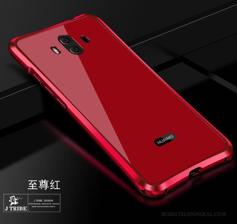 Huawei Mate 10 Bakre Omslag Röd Fallskydd Skal Fodral Telefon All Inclusive