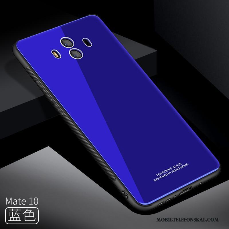Huawei Mate 10 Fodral Fallskydd All Inclusive Skal Telefon Blå Glas Silikon
