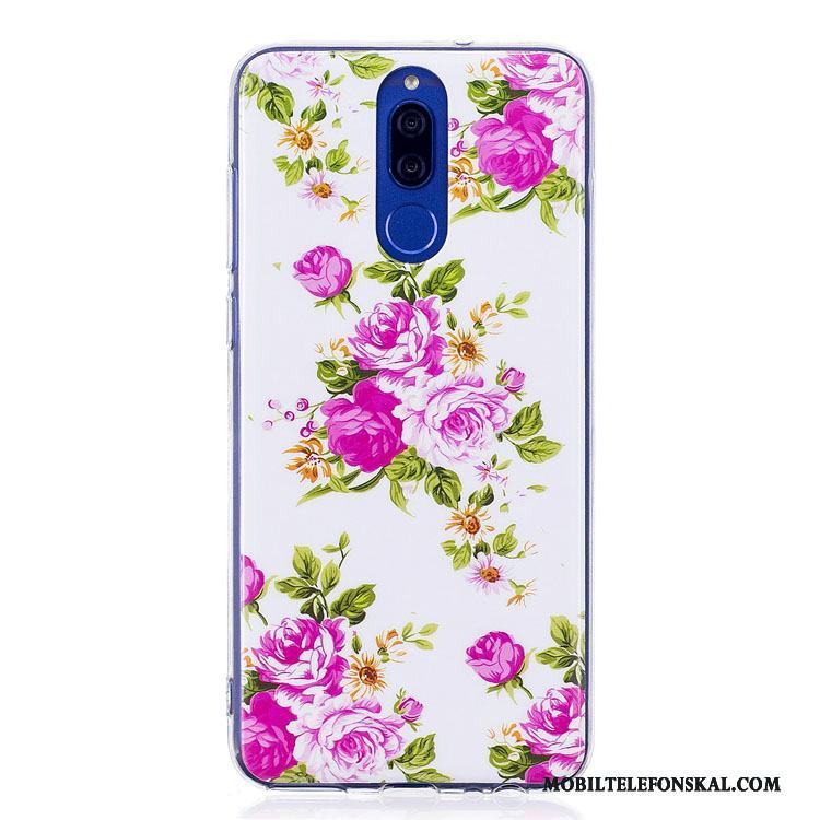 Huawei Mate 10 Lite Fodral Rosa Tecknat Mobil Telefon Skal Telefon Silikon Lysande