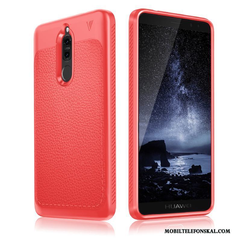 Huawei Mate 10 Lite Skal Telefon Fodral Skydd Röd Silikon Fallskydd