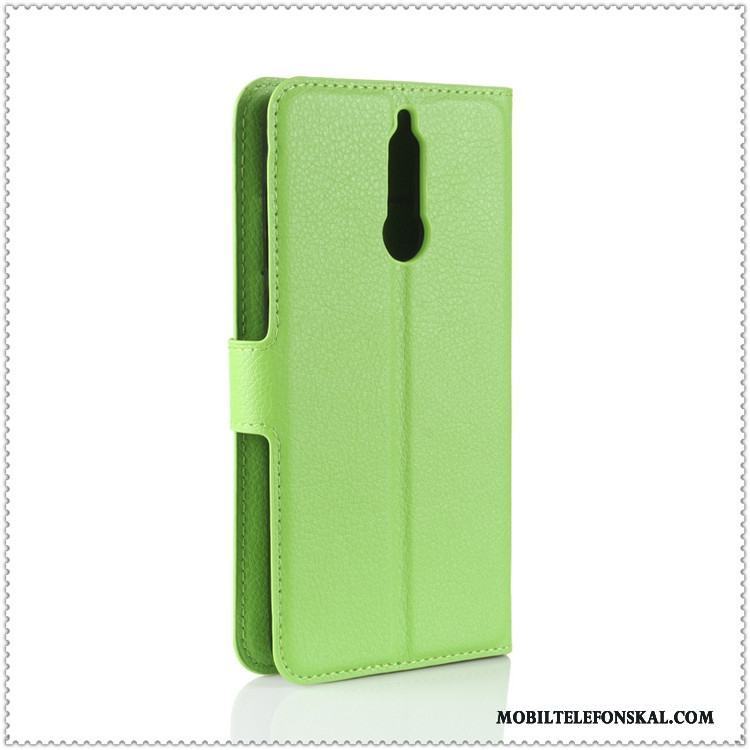 Huawei Mate 10 Lite Skydd Mobil Telefon Kort Fodral Läderfodral Skal Telefon Grön