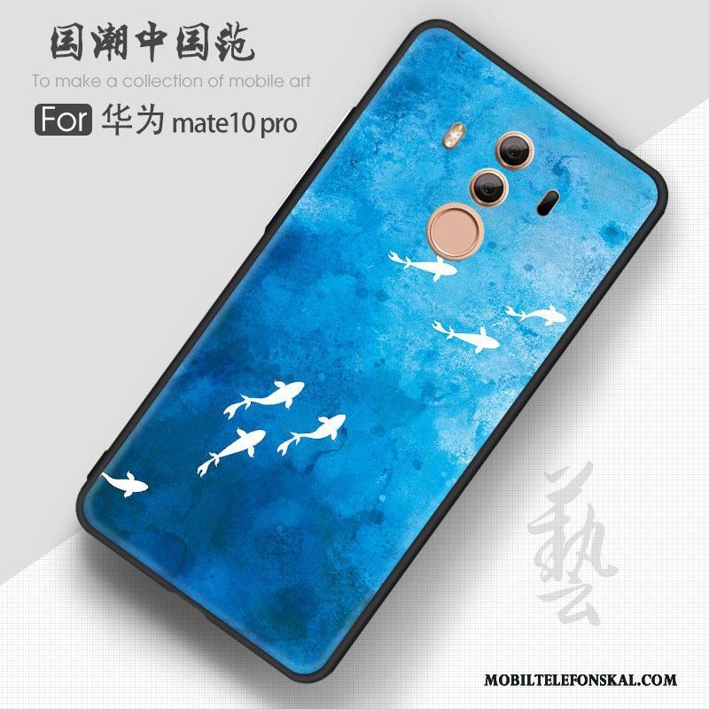 Huawei Mate 10 Pro Anpassa All Inclusive Blå Silikon Fallskydd Kreativa Skal Telefon