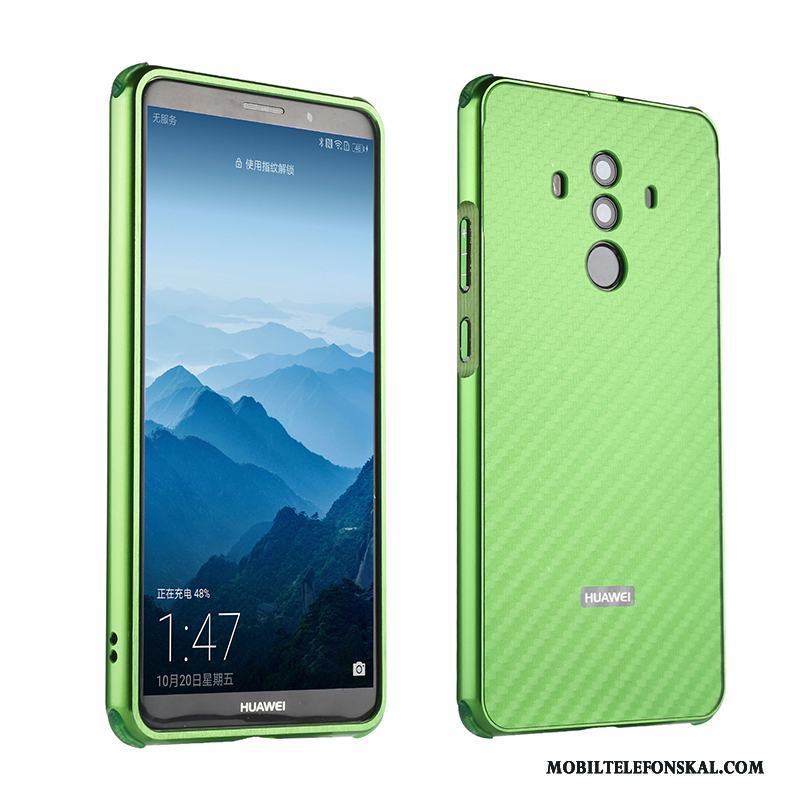 Huawei Mate 10 Pro Bakre Omslag Frame Kreativa Metall Grön Skydd Skal Telefon