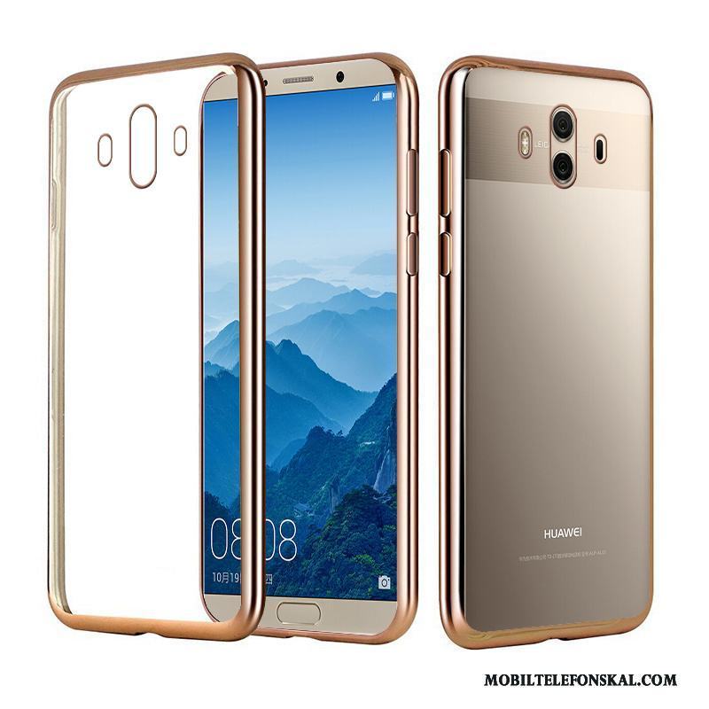 Huawei Mate 10 Pro Elegant Lyxiga Guld Skal Telefon Silikon Transparent Plating