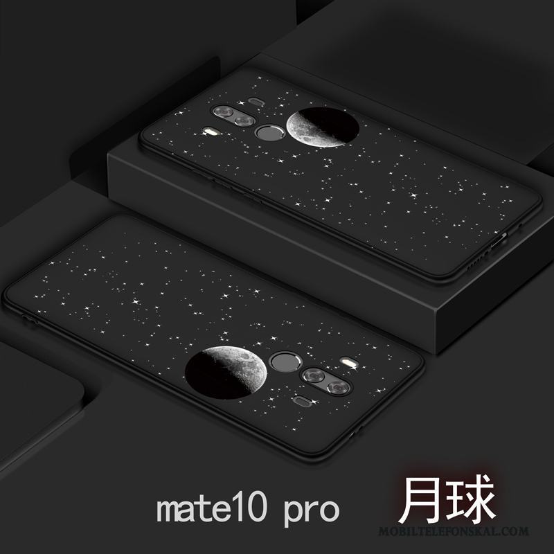 Huawei Mate 10 Pro Enkel Mjuk Skal Silikon Svart Telefon Nubuck