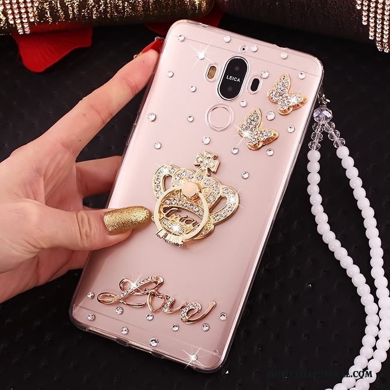 Huawei Mate 10 Pro Guld Skal Telefon Fodral Transparent Strass