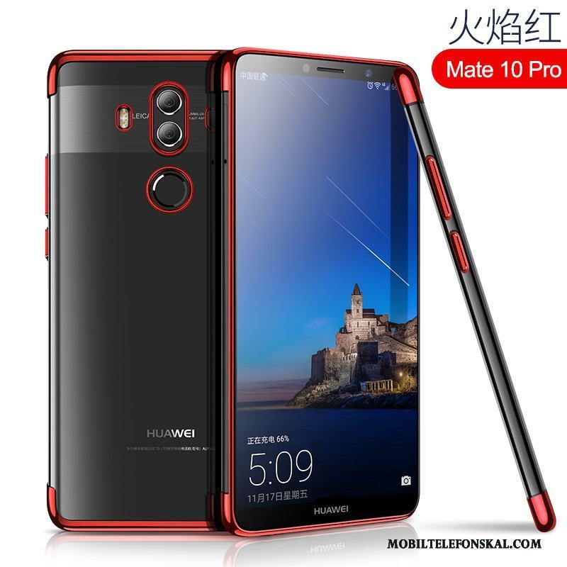 Huawei Mate 10 Pro Skal Telefon Fallskydd Röd All Inclusive Slim Transparent Mjuk