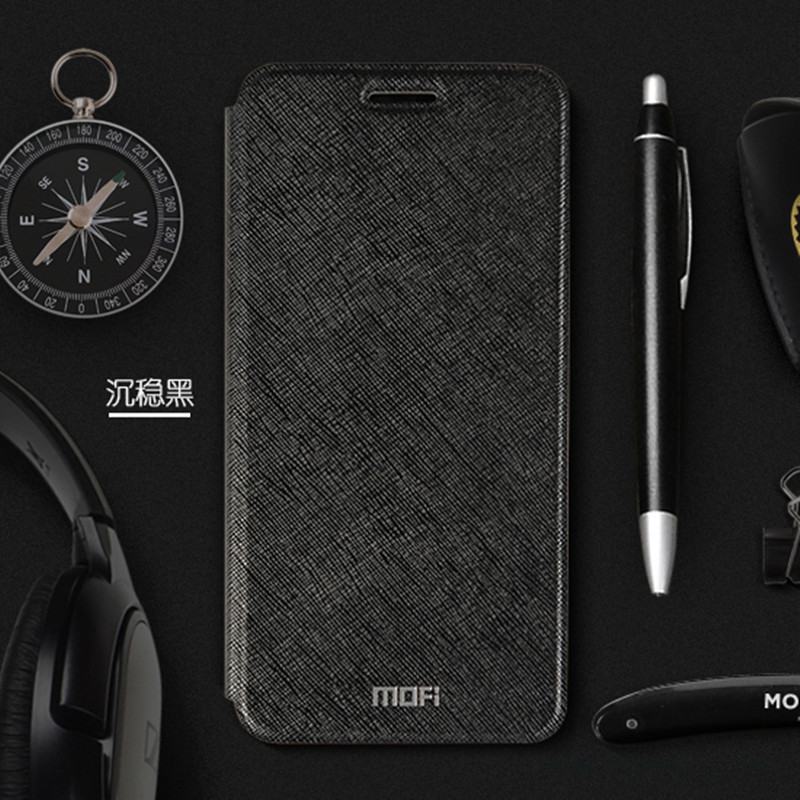 Huawei Mate 10 Pro Skydd Läderfodral Skal Telefon Fallskydd Svart Täcka