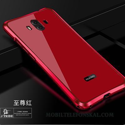 Huawei Mate 10 Skal Telefon Fodral Tre Försvar Skydd Trend Röd Frame
