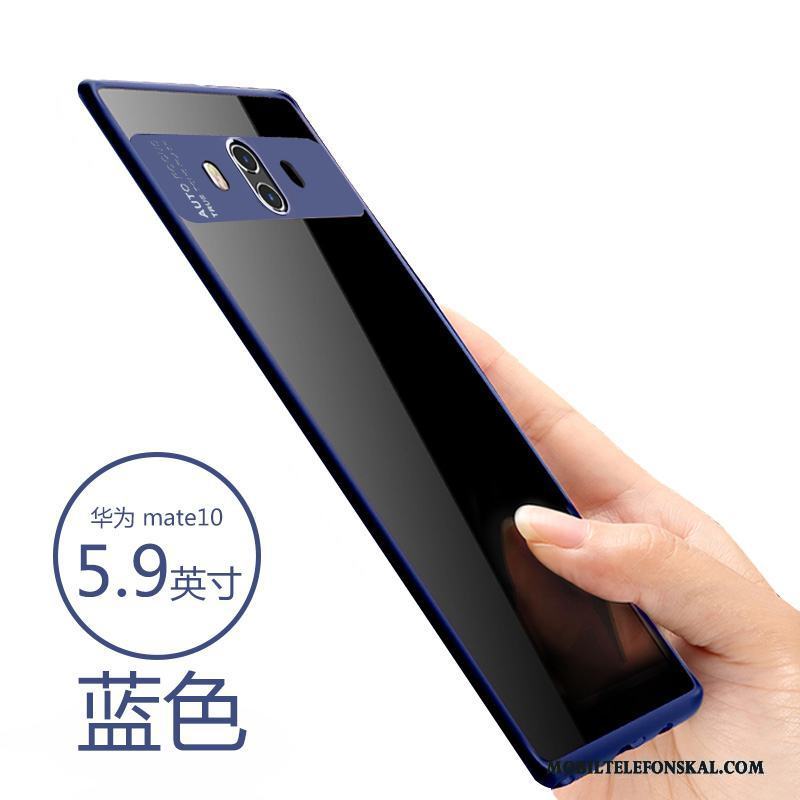 Huawei Mate 10 Skal Telefon Transparent Blå Fallskydd Fodral Mjuk Tunn
