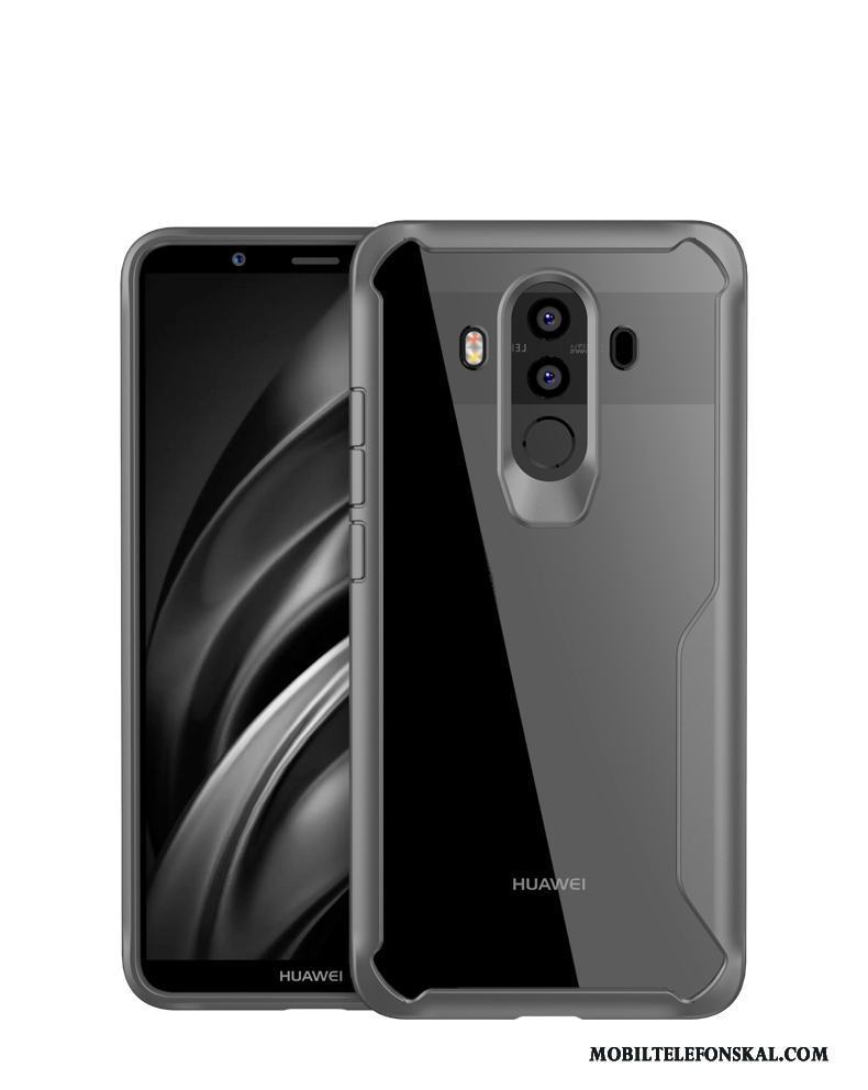 Huawei Mate 10 Skydd Grå Fallskydd Transparent Skal Telefon Silikon Fodral