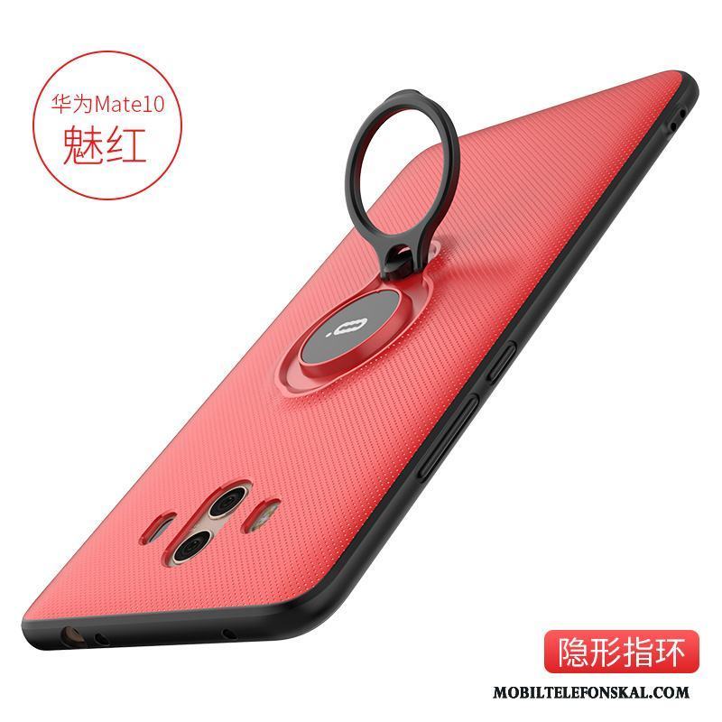 Huawei Mate 10 Support Skal Telefon Spänne Fallskydd All Inclusive Fodral Röd