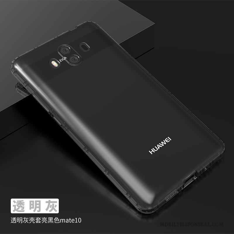 Huawei Mate 10 Transparent Skal Telefon Grå All Inclusive Mjuk Silikon Fallskydd