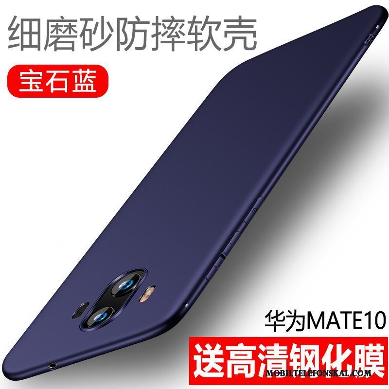 Huawei Mate 10 Trend Silikon Slim Skal Telefon Skydd Nubuck Mjuk