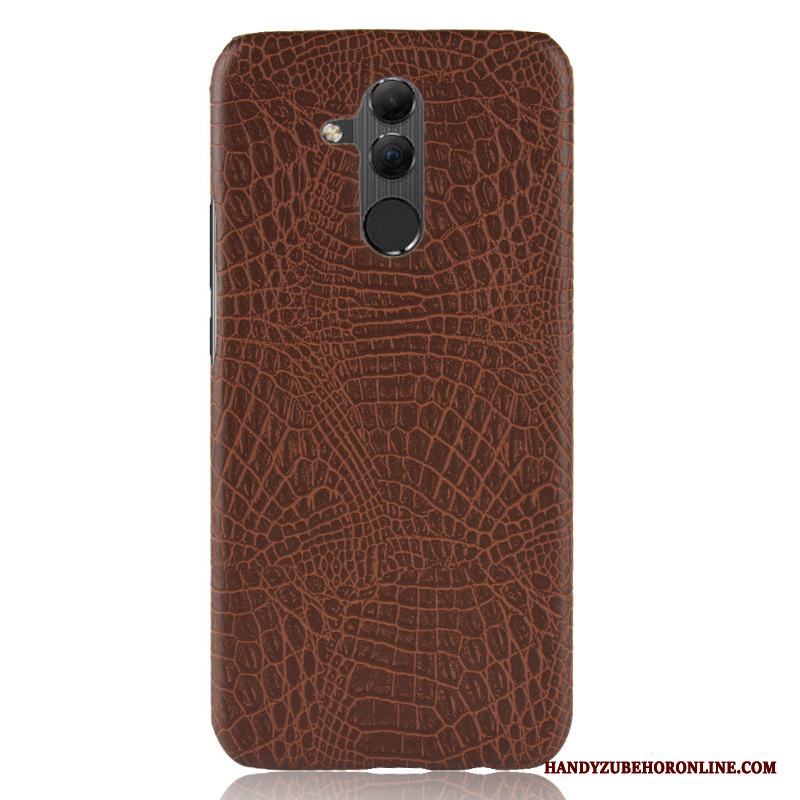 Huawei Mate 20 Lite Krokodilmönster Enkel Fodral Skal Telefon Retro Nubuck