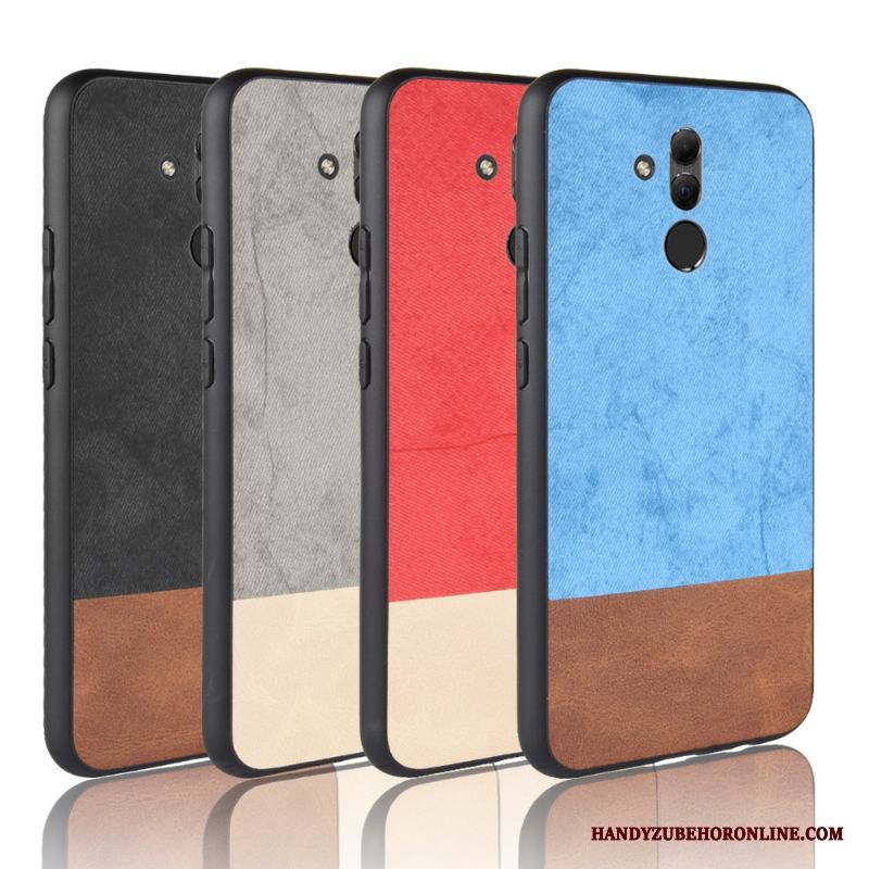 Huawei Mate 20 Lite Mönster Skal Nubuck Blandade Färger Denim Fodral Mjuk