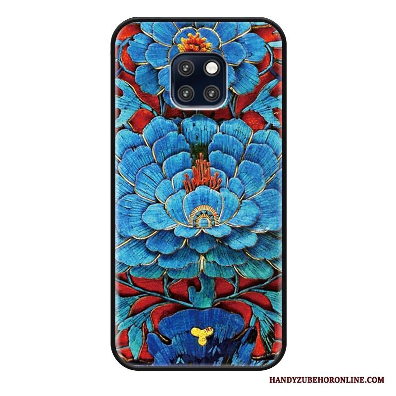 Huawei Mate 20 Rs Blommor Fallskydd Kinesisk Stil Retro Fodral All Inclusive Skal Telefon