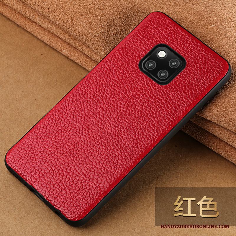 Huawei Mate 20 Rs Läderfodral Röd Skal Telefon