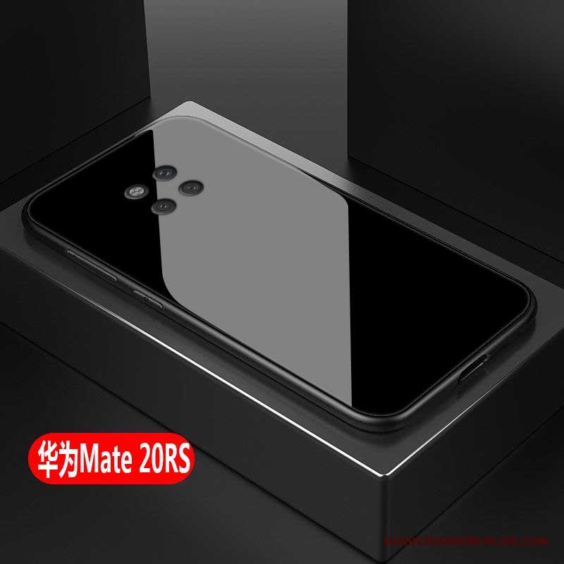 Huawei Mate 20 Rs Skal Enkel Fodral Svart Glas Trend All Inclusive Silikon