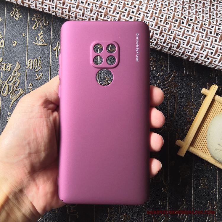 Huawei Mate 20 X Purpur Skydd All Inclusive Fodral Nubuck Skal Telefon Hård