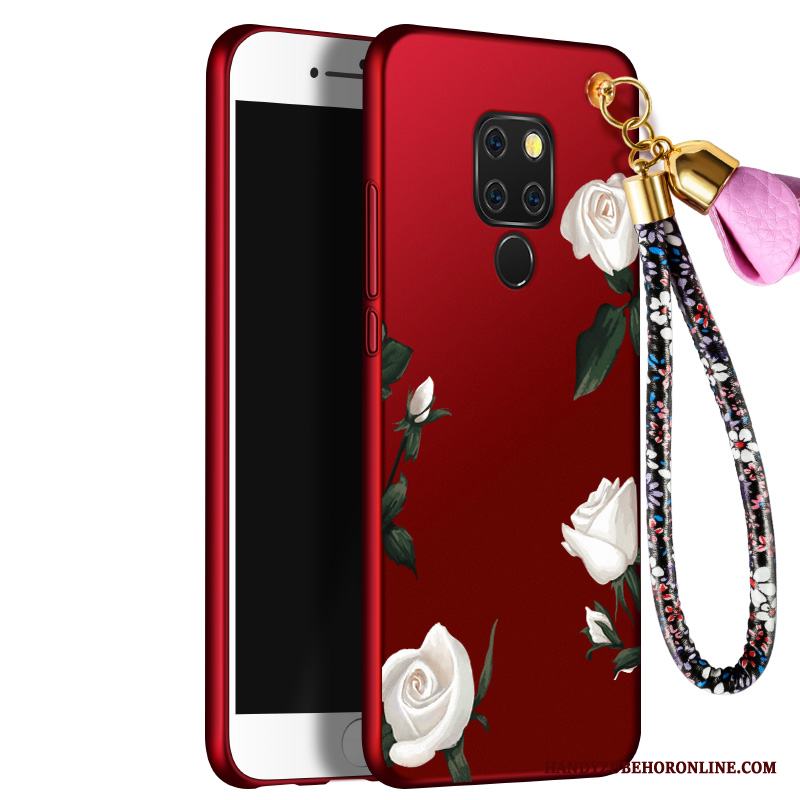 Huawei Mate 20 X Röd Skydd Fodral Silikon Målade Mjuk Skal Telefon