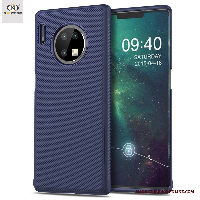 Huawei Mate 30 Blå Fodral Skal Telefon Nubuck Personlighet All Inclusive Skydd