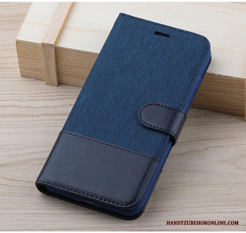 Huawei Mate 30 Pro All Inclusive Blå Kort Skal Telefon Fallskydd Täcka Läderfodral