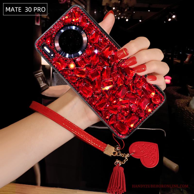 Huawei Mate 30 Pro Skal Personlighet Kreativa Trend Varumärke Röd Skydd Elegant Fodral