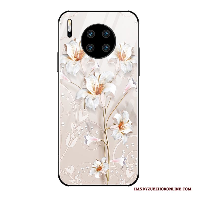 Huawei Mate 30 Skal Spegel Kreativa Trend Varumärke Blommor Slim Blomma Vind