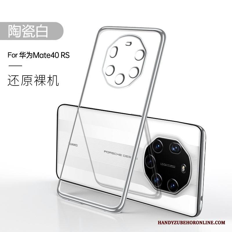 Huawei Mate 40 Rs Skal Slim Vit Silikon Lätt Och Tunt Skydd All Inclusive Transparent