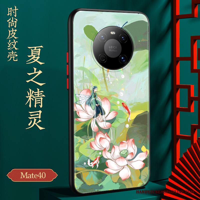 Huawei Mate 40 Silikon Personlighet Trend Varumärke Kinesisk Stil Kreativa Skydd Skal Telefon